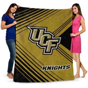 ucf knights diagonal stripes gold blanket fashion forward