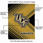 ucf knights diagonal stripes gold blanket best selling