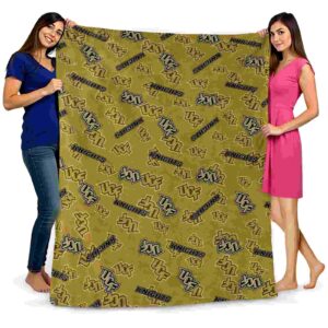 ucf knights diehard fans gold blanket fashion forward
