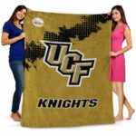 ucf knights grunge texture gold blanket best selling