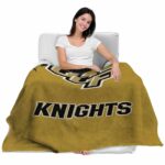 ucf knights grunge texture gold blanket best selling