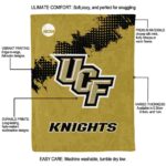 ucf knights grunge texture gold blanket best selling