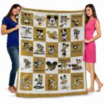 ucf knights mickey minnie gold white blanket best selling