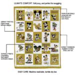 ucf knights mickey minnie gold white blanket best selling