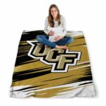 ucf knights paint streaks gold white blanket high quality