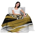 ucf knights paint streaks gold white blanket latest model