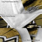 ucf knights paint streaks gold white blanket premium grade