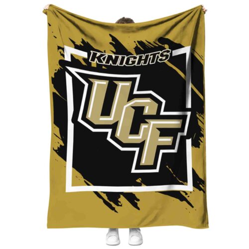 ucf knights splatter effect gold blanket best selling