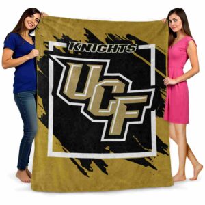 ucf knights splatter effect gold blanket fashion forward