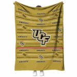 UCF Knights Striped Pattern Gold Blanket 1 ucf knights striped pattern gold blanket best selling