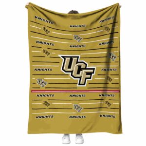 ucf knights striped pattern gold blanket best selling