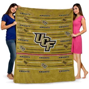 ucf knights striped pattern gold blanket fashion forward