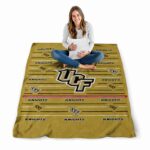 ucf knights striped pattern gold blanket best selling