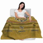 ucf knights striped pattern gold blanket best selling