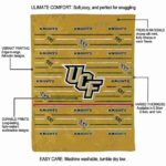 ucf knights striped pattern gold blanket best selling
