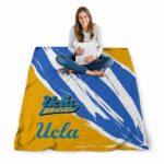 ucla bruins brushstrokes blue white blanket best selling