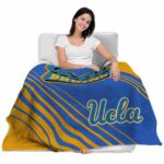 ucla bruins diagonal stripes blue blanket best selling