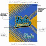 ucla bruins diagonal stripes blue blanket best selling