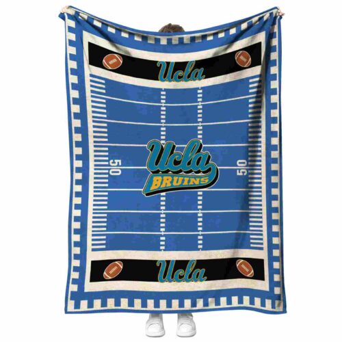 ucla bruins football field blue blanket best selling