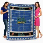 ucla bruins football field blue blanket best selling