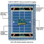 ucla bruins football field blue blanket best selling