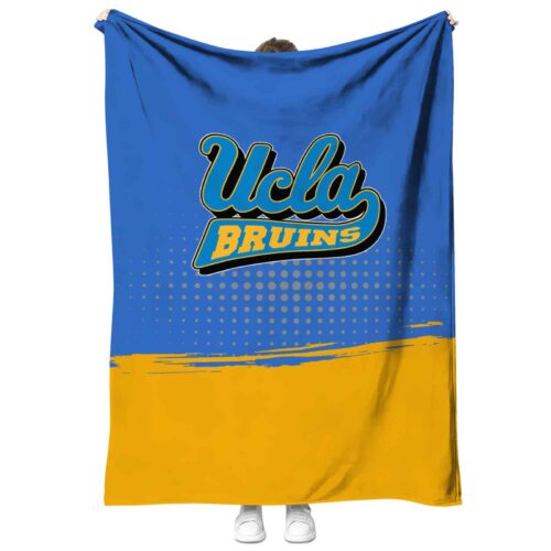 ucla bruins gradient dots blue blanket best selling