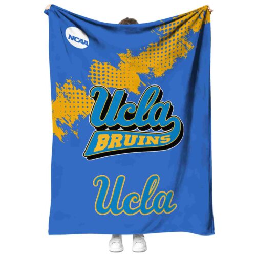 ucla bruins grunge texture blue blanket best selling