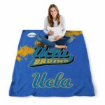 ucla bruins grunge texture blue blanket best selling
