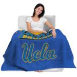ucla bruins grunge texture blue blanket best selling