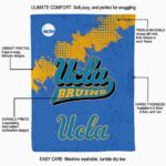 ucla bruins grunge texture blue blanket best selling