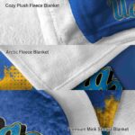 ucla bruins grunge texture blue blanket best selling