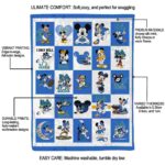 ucla bruins mickey minnie blue white blanket best selling