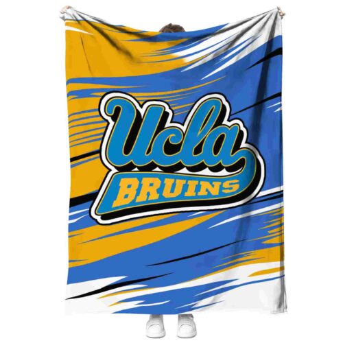 ucla bruins paint streaks blue white blanket best selling