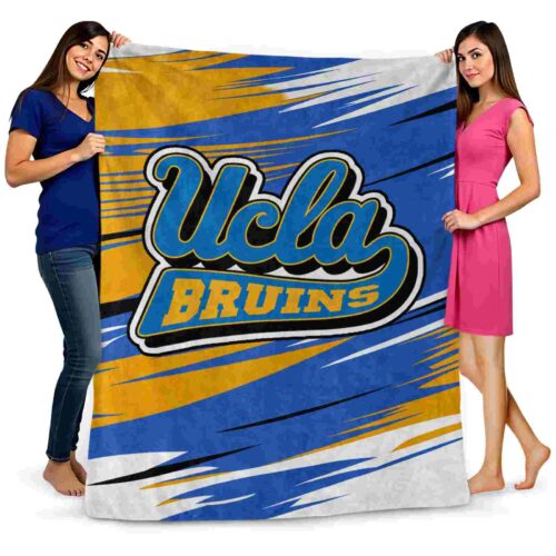 ucla bruins paint streaks blue white blanket fashion forward