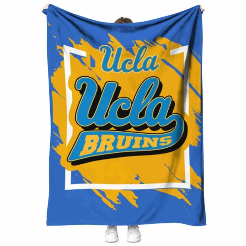 ucla bruins splatter effect blue blanket best selling