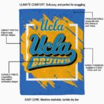 ucla bruins splatter effect blue blanket best selling