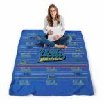 ucla bruins striped pattern blue blanket best selling