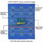 ucla bruins striped pattern blue blanket best selling