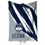 uconn huskies brushstrokes blue white blanket best selling