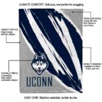 uconn huskies brushstrokes blue white blanket best selling