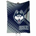 UConn Huskies Diagonal Stripes Blue Blanket 1 uconn huskies diagonal stripes blue blanket best selling