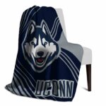 uconn huskies diagonal stripes blue blanket best selling