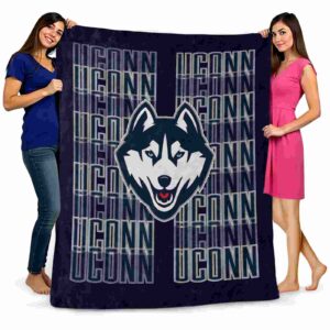 uconn huskies fan pride blue blanket fashion forward