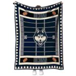 uconn huskies football field blue blanket best selling