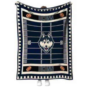 uconn huskies football field blue blanket best selling