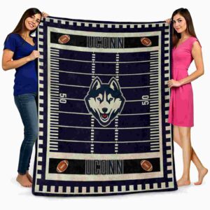 uconn huskies football field blue blanket fashion forward