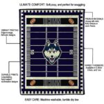 uconn huskies football field blue blanket best selling