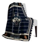 uconn huskies football field blue blanket best selling