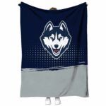 uconn huskies gradient dots blue blanket best selling