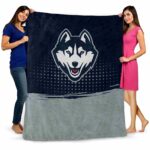 uconn huskies gradient dots blue blanket best selling